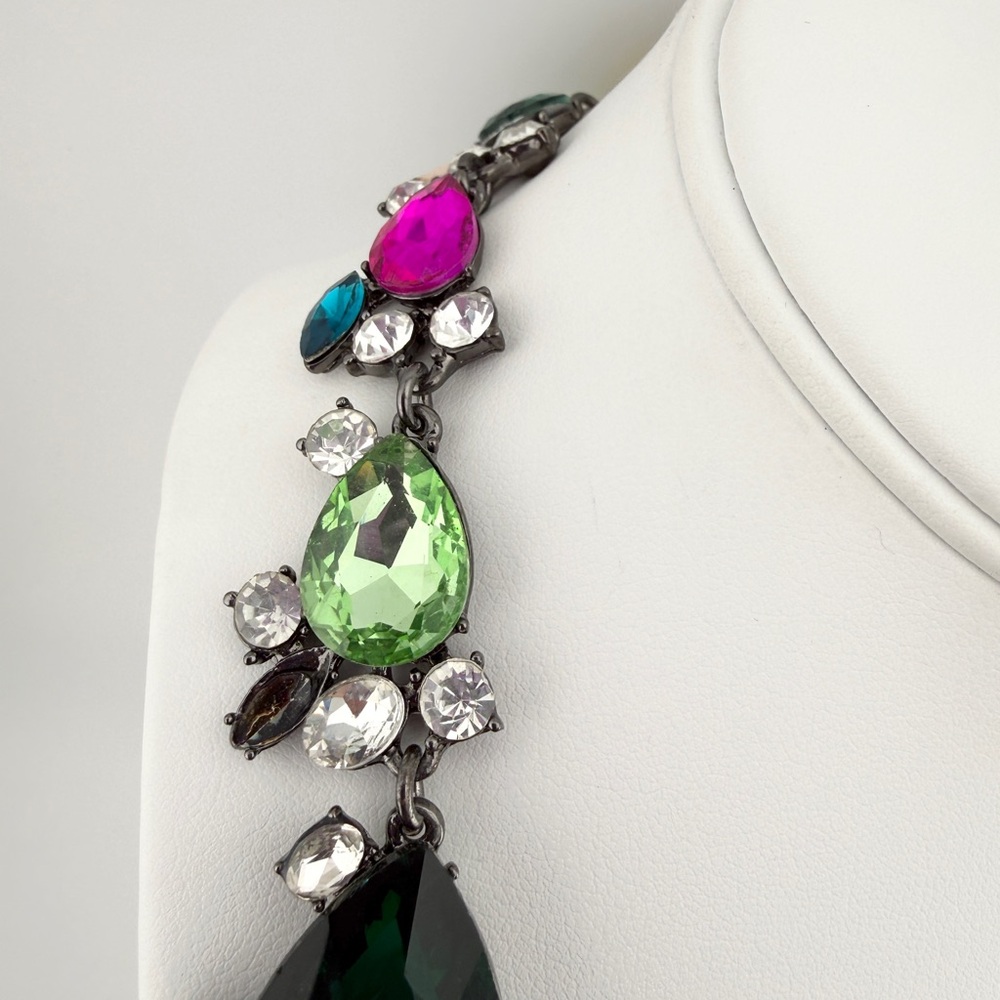 Multicolor Glass Rhinestone Statement Choker/Neck… - image 5